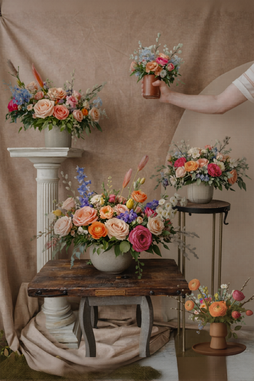 Vibrant Garden's- Designers Choice with Seasonal Color Pops