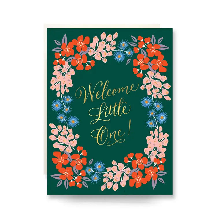 Baby Card: Wildflower Welcome Little One