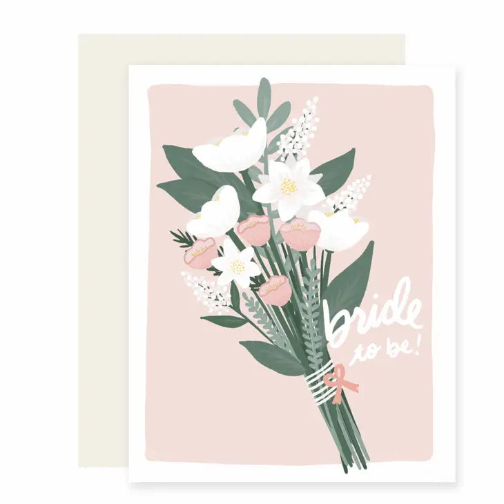 Wedding Card: Bride Bouquet