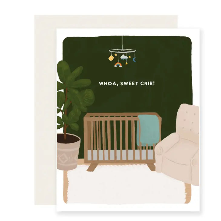 Baby Card: Woah Sweet Crib