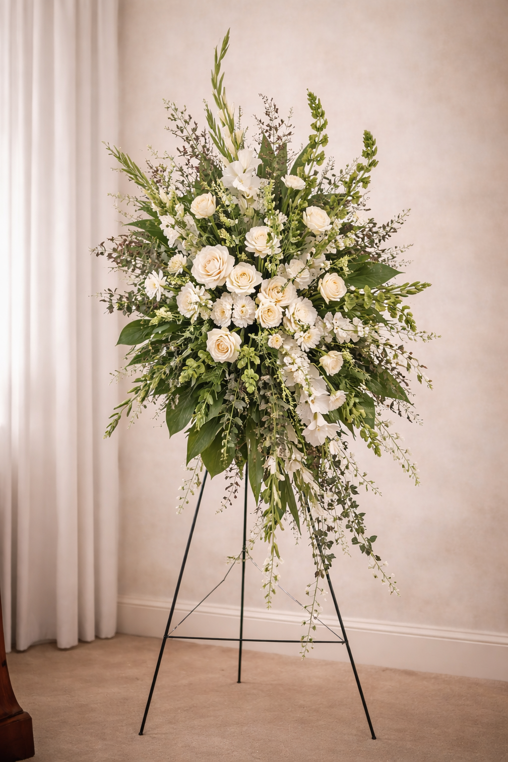 Floral arrangement on a stand 