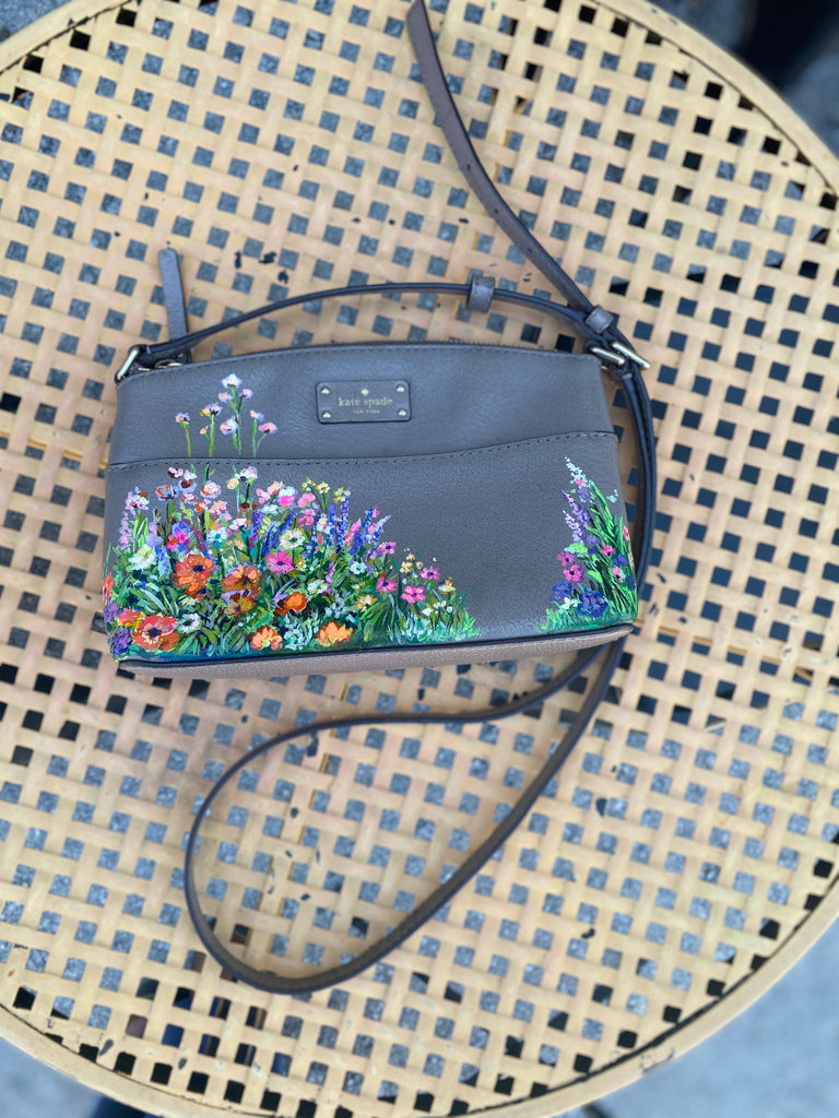 Michelle Dyson Hand Painted Bag - Grey Kate Spade