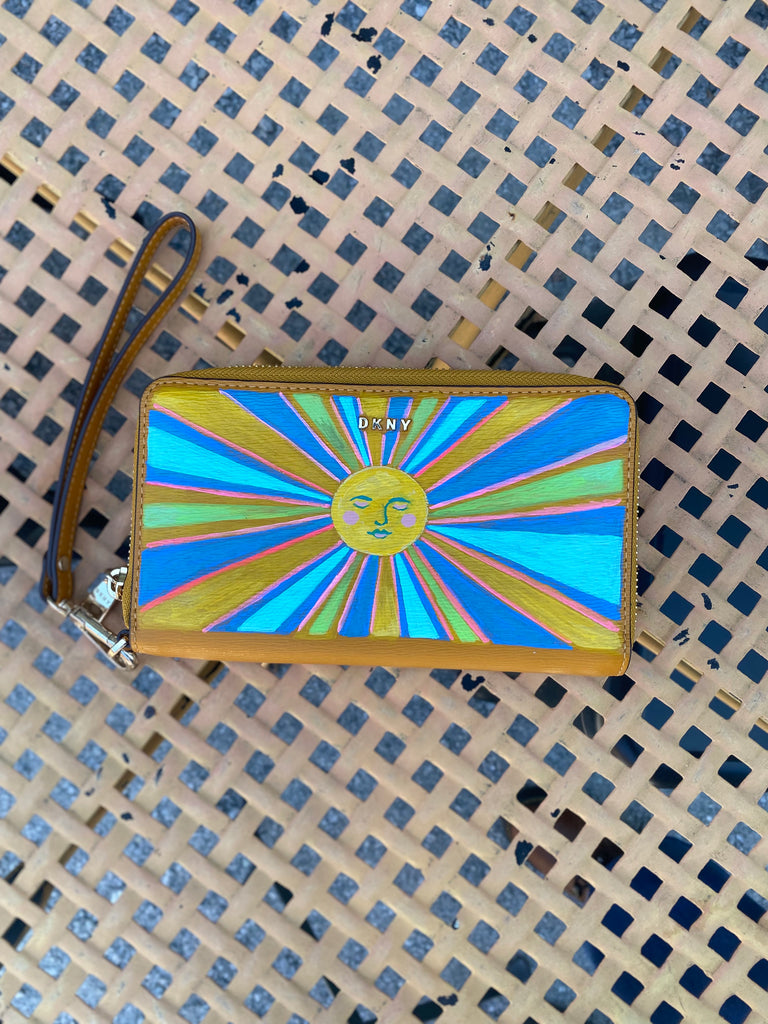Michelle Dyson Hand Painted Clutch - Sun Rays