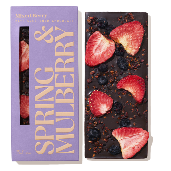 Mixed Berry Date- Sweetened Dark Chocolate