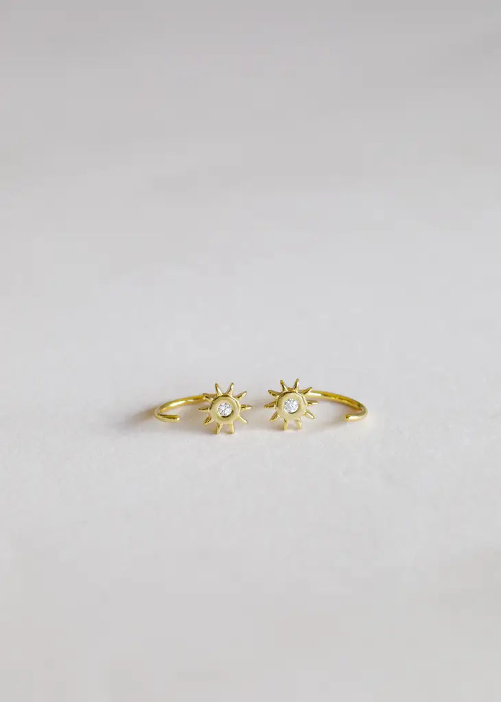 Icon Huggie Earrings - Sun