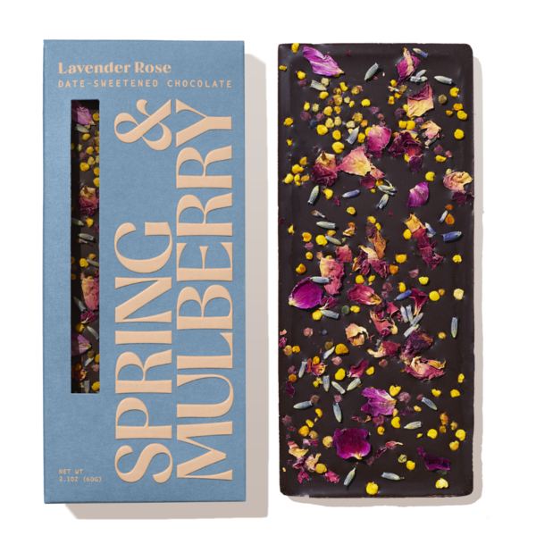 Lavender Rose Date- Sweetened Dark Chocolate