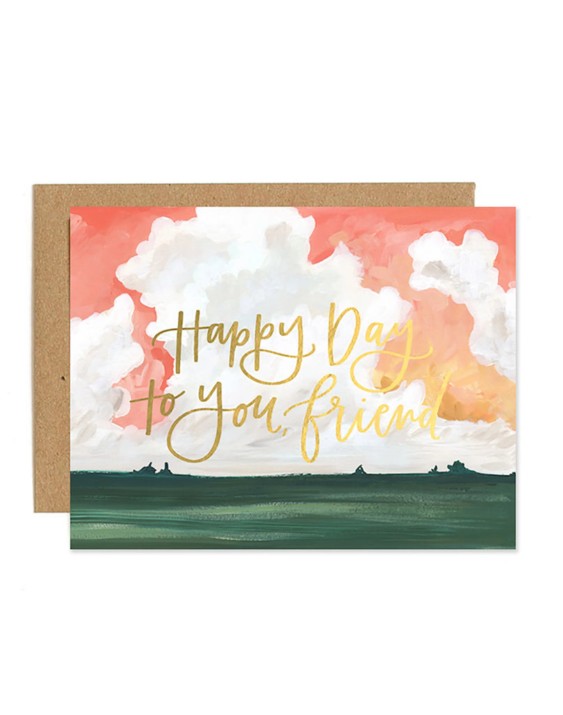 Friendship Card: Happy Day Landscape