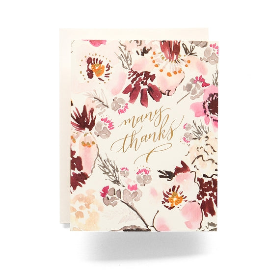 Thank You Card: Floral Many Thanks