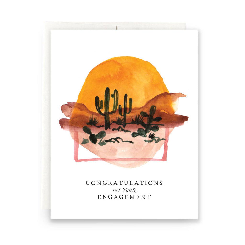 Engagement Card: Abstract Cactus