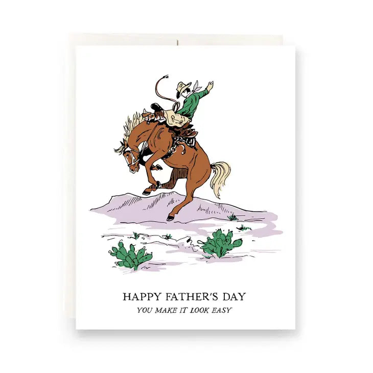 Fathers Day Card: Bucking Bronc