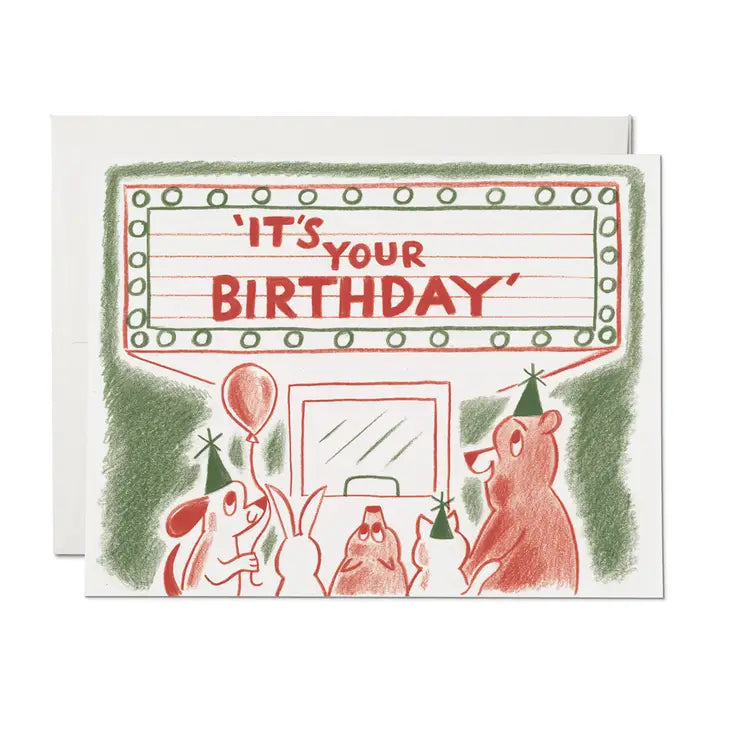 Birthday Card: Birthday Marquee