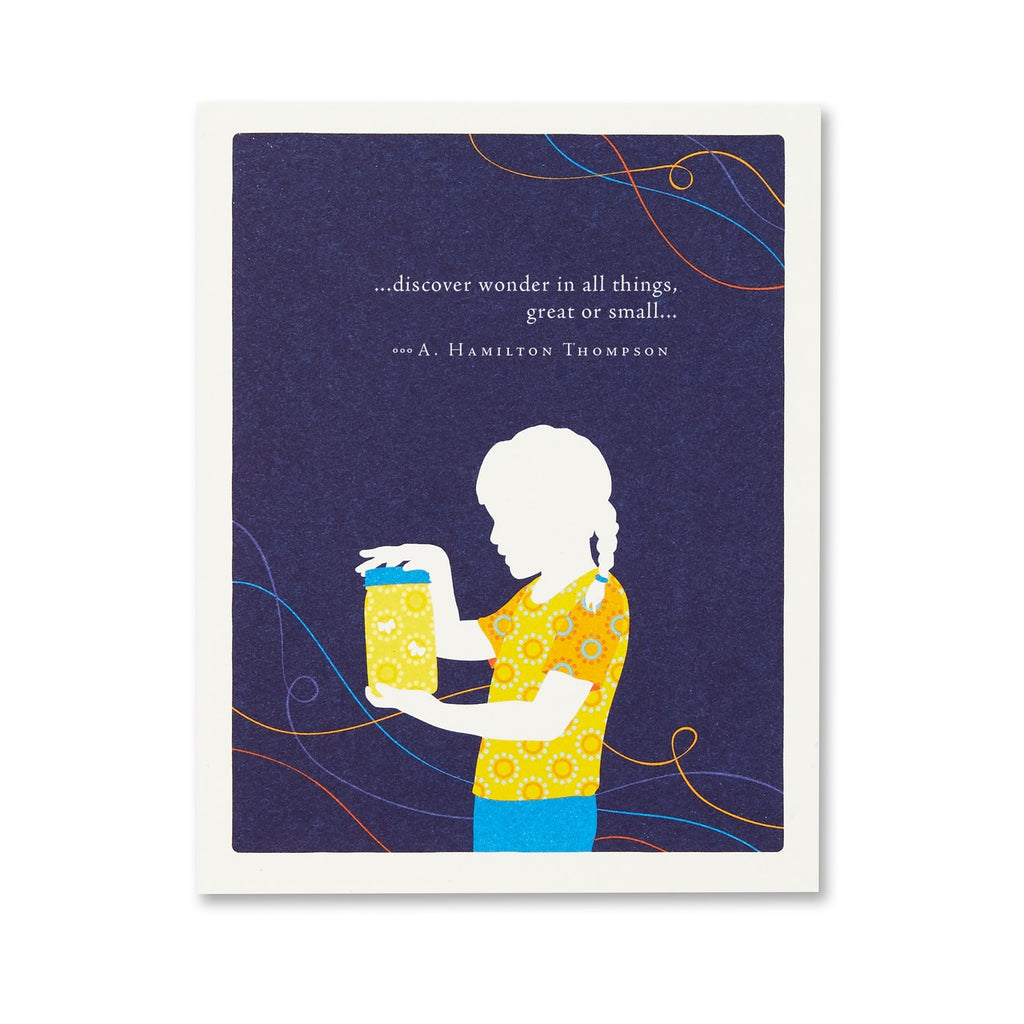 Birthday Card: ...discover wonder in all things...