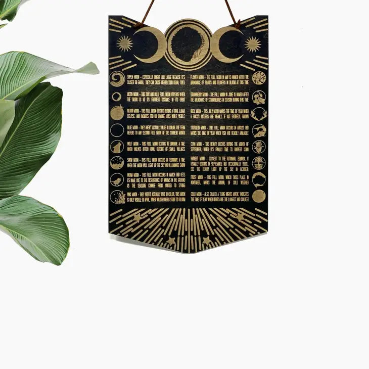 Lunar Full Moon Chart - Black