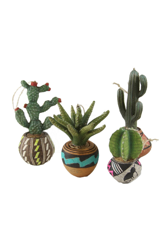 Paper Mache Cactus Ornament