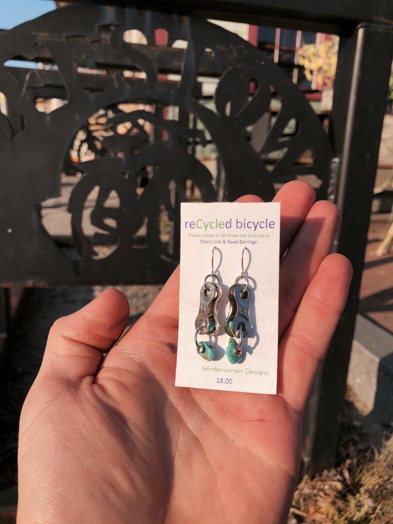 ReCycled Bicycle Earrings