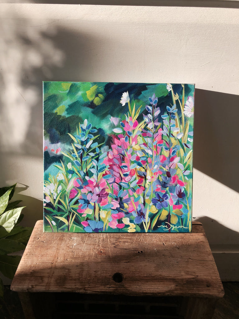 Featured Artist Painting- "Purple and Pink Wild Florals"