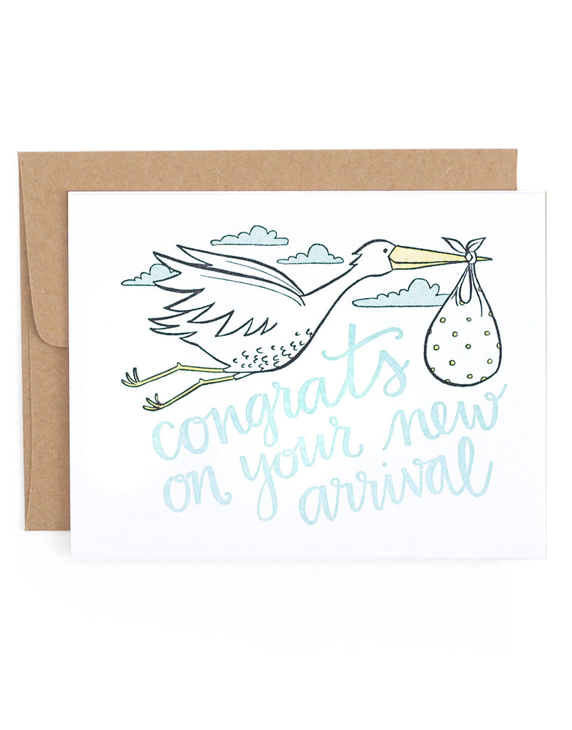 New Baby Card: Stork Congrats