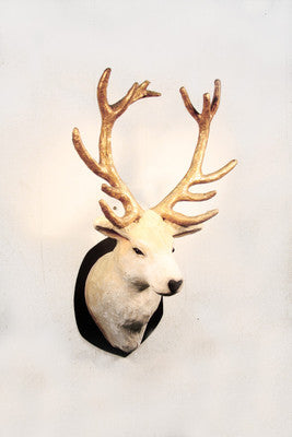 Winter Deer Wall Mount - Gold