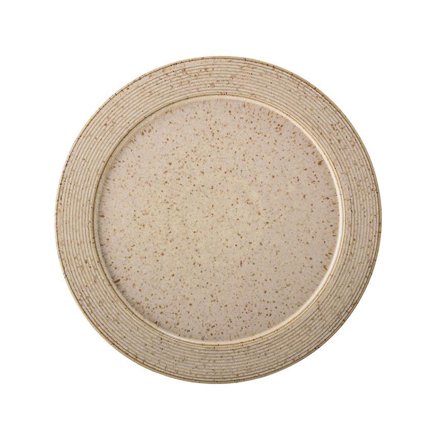 Beige Stoneware Plate
