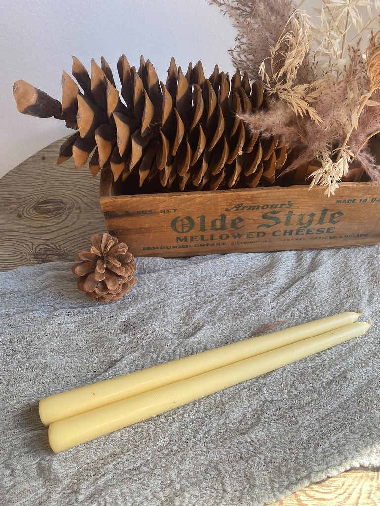 Light Yellow Taper Candles